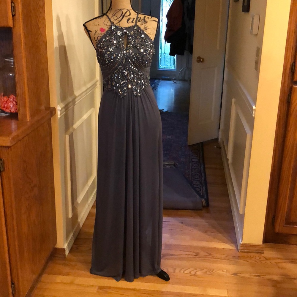 Grey prom dress from Nordstrom